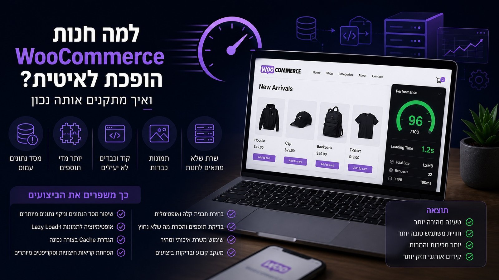 למה חנות WooCommerce הופכת לאיטית – ואיך מתקנים אותה נכון?