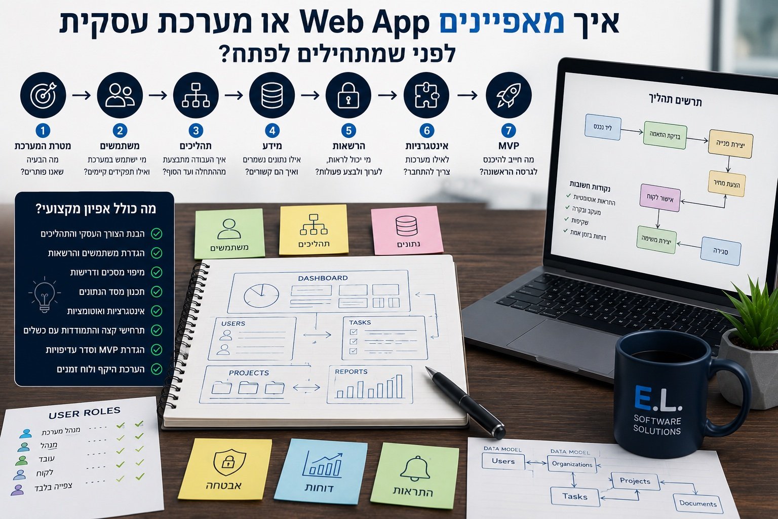איך מאפיינים Web App או מערכת עסקית לפני שמתחילים לפתח?
